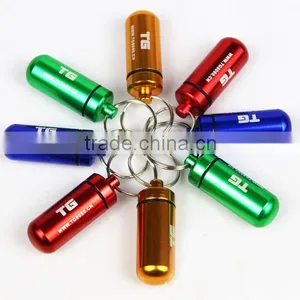 Promotion Custom Logo Aluminium Mini Cash Stash Keychain thumbnail-1