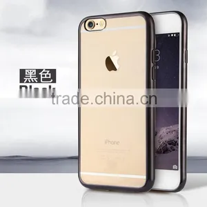Luxury Clear Crystal Chrome Side Soft TPU Case Cover For Apple IPhone 6s Plus thumbnail-5