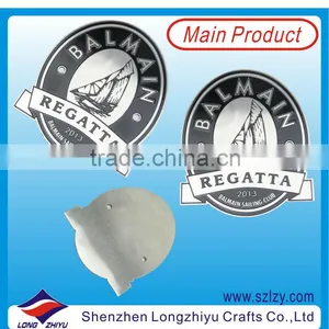 Acid Etching and Paint Filled Stainless Steel Brushed Plate,metal Large Plate Logo Badge Label With Rivet Holes for Hanging thumbnail-1