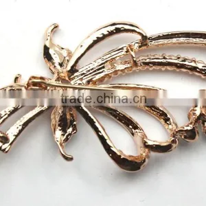 Rhinestone Alloy Metal Brooch,Leaf Brooches And Pins For Wedding Invitation thumbnail-2