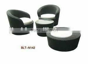 Garden Furniture Round Wicker Set thumbnail-1