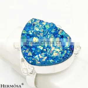 925 Sterling Silver Elegant Titanium Best Friend Gift New Gemstone Party Ring thumbnail-1