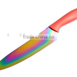 Titanium Kitchen Knives With Colored Handle thumbnail-1