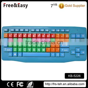 Waterproof Color With Large Keys Plug and Play Children Wired Keyboard thumbnail-6