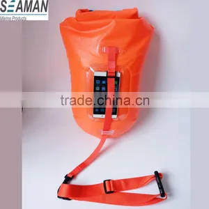 New Design Light and Visible Swimming Buoy With Cell Phone Clear Window Dry Bag thumbnail-1