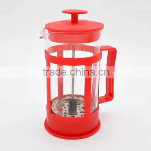 350ml COLOR BOROSILICATE GLASS COFFEE PRESS/COFFEE PLUNGER thumbnail-5