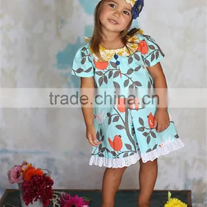EO Friendly Baby Girls Ruffle Tutu Dress Kids Cotton Solid Color Clothes thumbnail-5
