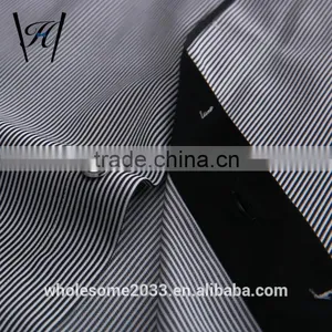 Black and White Striped Discount Button Mens Dress Shirts thumbnail-6