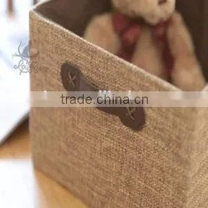 YIWU RODA 100% Cotton and Linen High-capacity Foldable Storage Box thumbnail-5