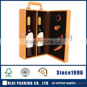 2 Bottles Superior Leather Wine Storage Wih Four Accessories thumbnail-1