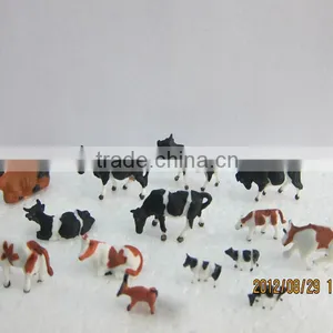 Model Figure, Model Animals, Scale Animals for Z Scale, Plastic Building Resin Farm Cow for 1/150 thumbnail-4