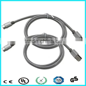 1M Fabric Braided Micro Usb Cable for Mobile Phone thumbnail-1