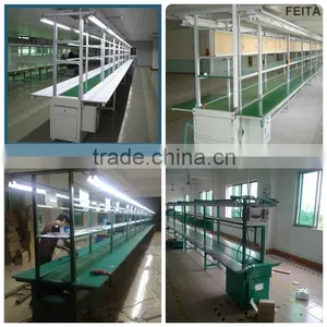 Electronic Opposite Desk Assembly Line Single Belt Conveyor Assembly Line Equipment thumbnail-1