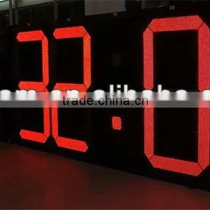 Indoor RF Remote Control 4'' Digital Red Led Time and Temperature Signs thumbnail-1