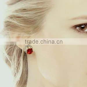 Crystal Fashional Hot Sale Beautiful Decorative Red Earring Wholesale J0701F01 thumbnail-1