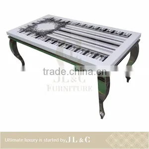 JT27-11 Stainless Steel Stand Dinner Table Advanced Silk Printing Technology From JL&C Luxury Home Furniture thumbnail-1