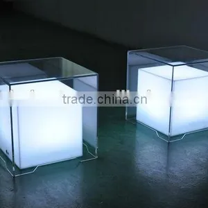 Shanghai Rechargeable Acrylic Led Light Up Cube Light Box For Sale thumbnail-3