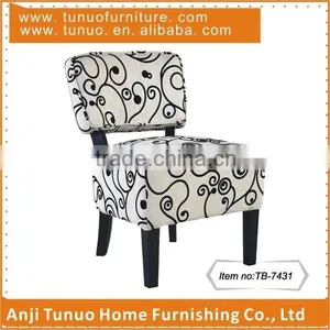 Wood Chair,Flower Pattern Fabric,Modern,TB-7431 thumbnail-1