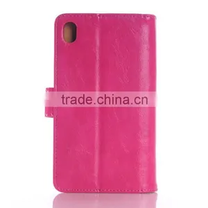 Book Style Wallet Genuine Leather Cover Case For Sony Xperia Z4 thumbnail-3