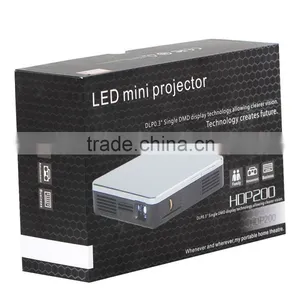 DLP Style LED Mini Projector With Built-in Battery Bluetooth and Smart Phone Supported thumbnail-3