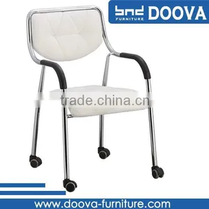 Leather Chair Arm Covers Armchair With Casters thumbnail-4