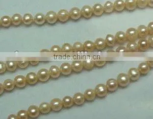 8-9mm Round Loose Light Red Potato Pearl Beads thumbnail-1