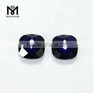 Double Briolette Faceted Gemstone 34# Sapphire Cushion 12x12 Synthetic Corundum thumbnail-3