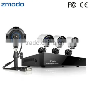 Zmodo 4CH Full D1 DVR Waterproof 600TVL Camera Kit thumbnail-1