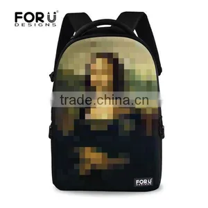 900D Mona Lisa Series Women Laptop Bag,Laptop Backpack,Laptop Bag thumbnail-2