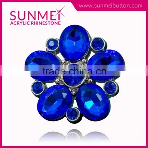 New Products Shining Blue Clothing Rhinestone Buttons thumbnail-1