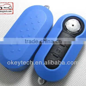 Best Price Fiat 3 Button Remote Key Cover Deep Blue Fiat 500 Car Key Covers Fiat thumbnail-1