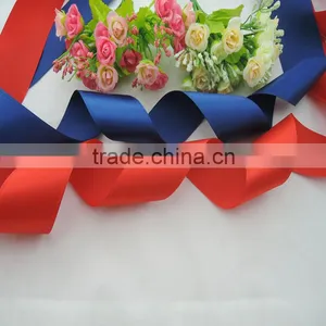 Wholesale 2" Inch 50mm Width Wire Edges Polyester Satin Ribbon for Garment Accessory thumbnail-1