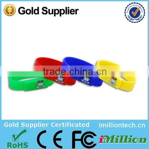 Wearable Soft Silicone Rubber Usb Bracelet ,Rubber Wristband Usb ,Promotional OEM Logo Bracelet thumbnail-1