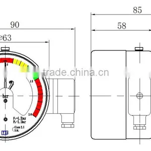 China Factory Manufacture High Voltage Transformer Dedicated Electric Contact Pressure Gauge thumbnail-4