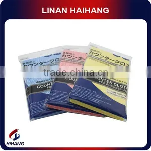 China OEM Supplier Polyester 35gsm Meshed Dyed Water Absorbent Kitchen Cleaning Cloth thumbnail-6