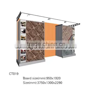 Push-pull Building Material Ceramic Tiles Display Racks Stands/metal Display Stands for Building Tiles in Trade Show CT019 thumbnail-1