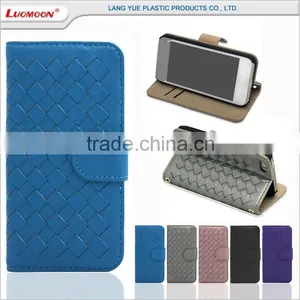 Woven Patttern Stand Leather Flip Cover Phone Case for Gionee Ctrl v5 v4 Marathon m3 thumbnail-1