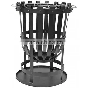 Black Steel Fire Basket Burner Brazier thumbnail-1