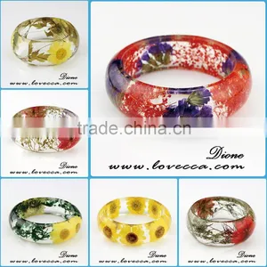 2016 High Quality Clear Customized Jewelry Resin Real Dried Flower Bangle thumbnail-1
