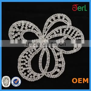 2016 New Design! Fashion Crystal Stone Applique for Wedding Dress Decorations thumbnail-5