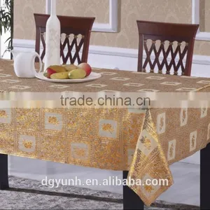 Amazing Pretty Hoted Sales Embossed Dobby Printing Pvc Tablecloth With Straight Edge thumbnail-4
