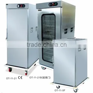 High Quality Mobile Double Door Electric Food Warmer Cart Trolley thumbnail-2