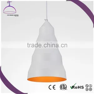 Metal Modern Single Cheap White Outside Gold Inside Pendant Lamp thumbnail-1