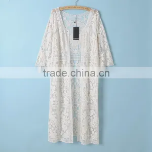 Hot Sale Short Sleeve Lace Beach Cardigan thumbnail-1