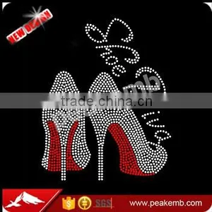 Faith Heel Stiletto Religious Hotfixed Rhinestone Transfer thumbnail-2
