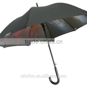 Promotional Advertising Outdoor Long Stick Handle Umbrella thumbnail-1