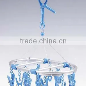 Aluminum Folding Clothes Hanger With 15 Pegs thumbnail-1