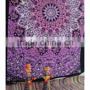 Twin Bedspread Cotton Printed Single Dorm Bed Cover Tapestries Indian Elephant Tapestry thumbnail-2