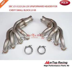 Mertop Race SBC LS1/LS2/LS6 LSX UP&FORWARD TURBO MANIFOLD HEADER FOR CHEVY SMALL BLOCK LS V8 thumbnail-1