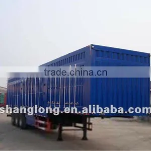 3 Axle 40ton Van Semi Trailer,cargo Box Trailer Made in China thumbnail-1